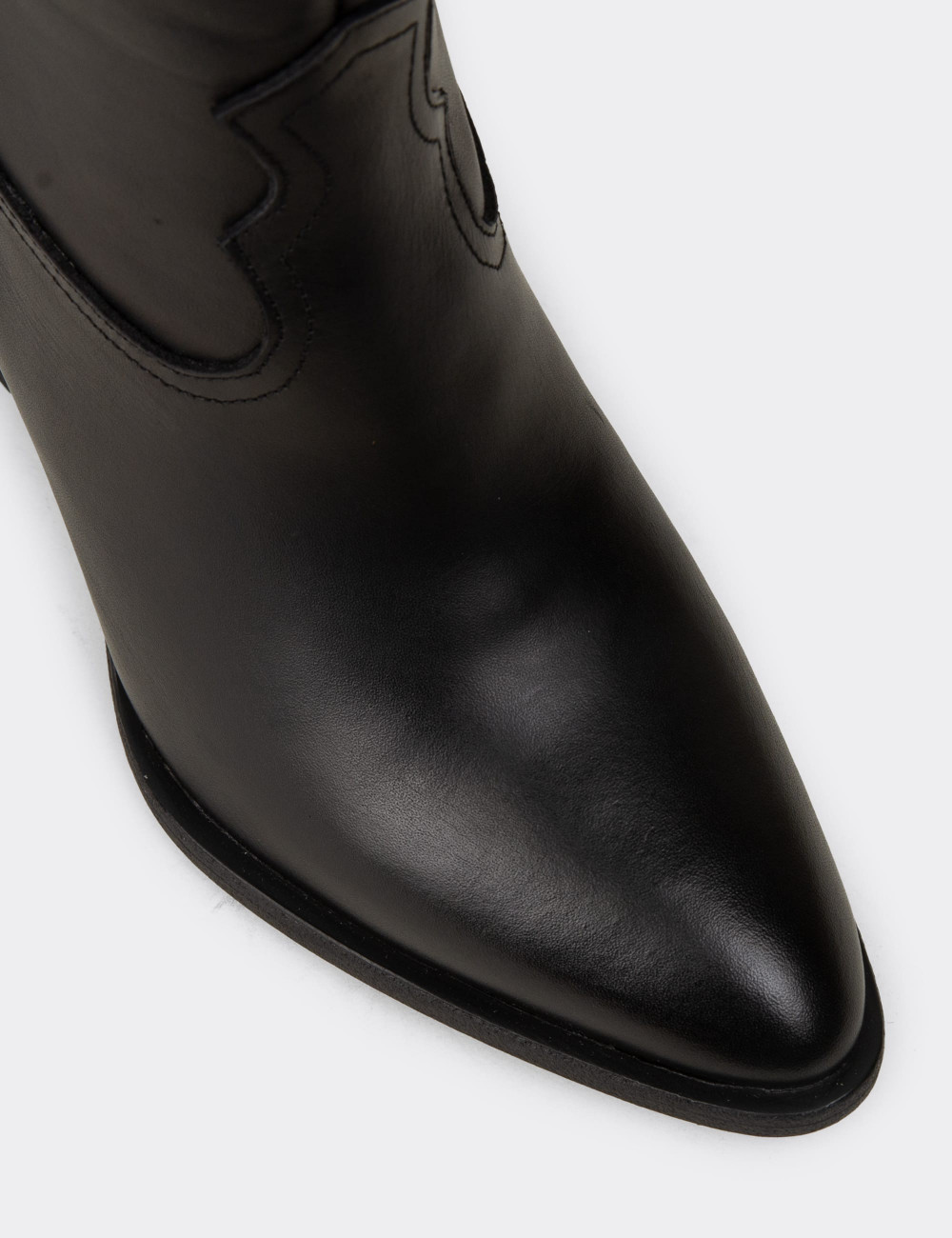 Hakiki Deri Siyah Kadın Bot - E4460ZSYHC01