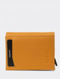 Hakiki Deri Hardal Mekanizmalı Dikey Erkek Cüzdanı