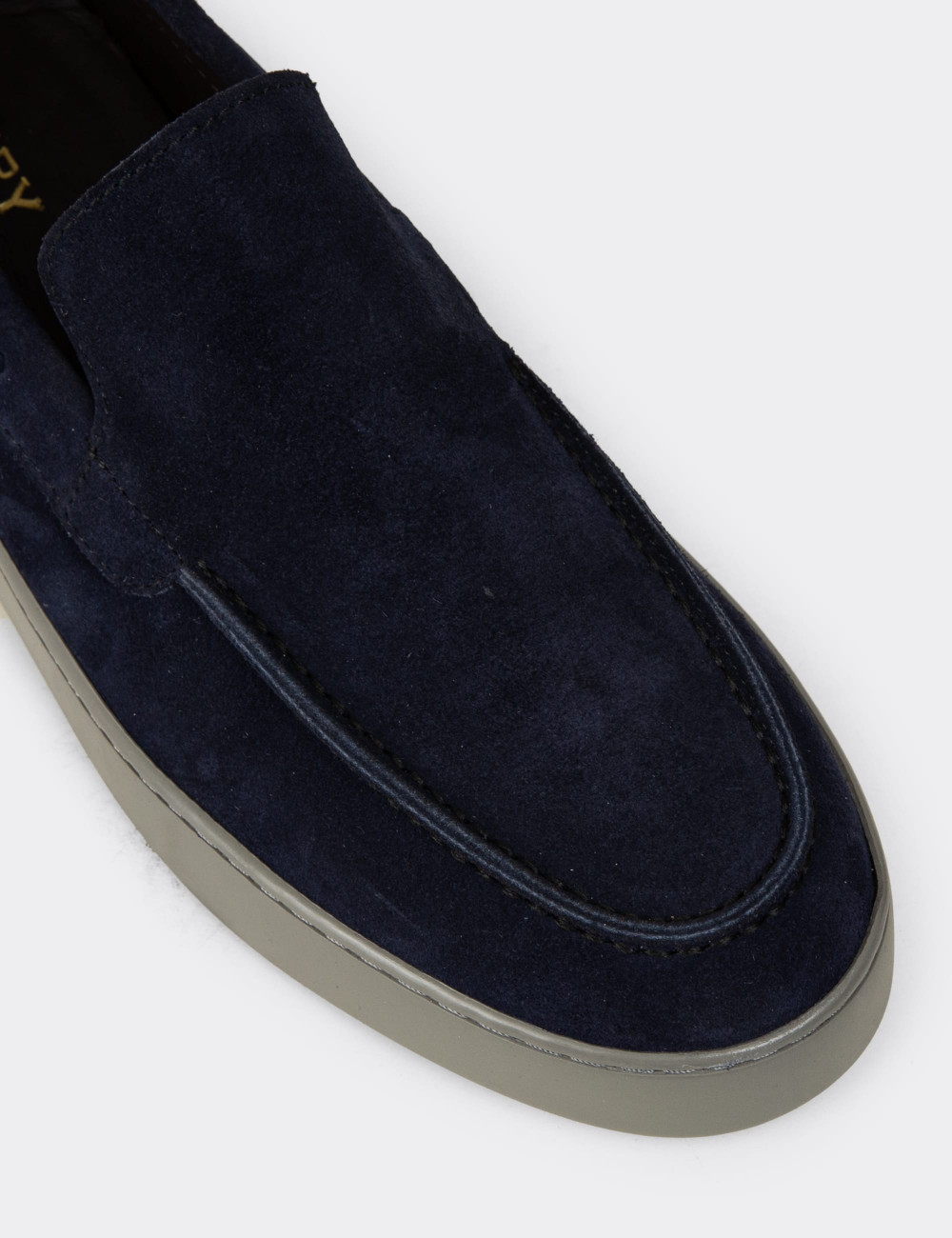 Erkek Hakiki Süet Lacivert Loafer Ayakkabı - 01993MLCVC01 Erkek Hakiki Süet Lacivert Loafer Ayakkabı - 01993MLCVC01