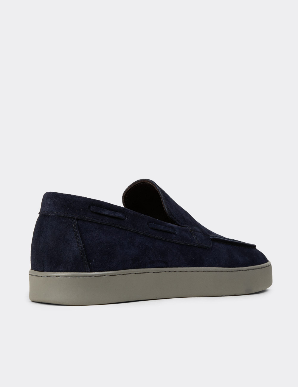 Erkek Hakiki Süet Lacivert Loafer Ayakkabı - 01993MLCVC01 Erkek Hakiki Süet Lacivert Loafer Ayakkabı - 01993MLCVC01