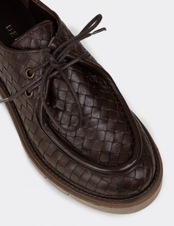 Kadın Kahverengi Hakiki Deri Günlük Ayakkabı - F2204MKHVC01