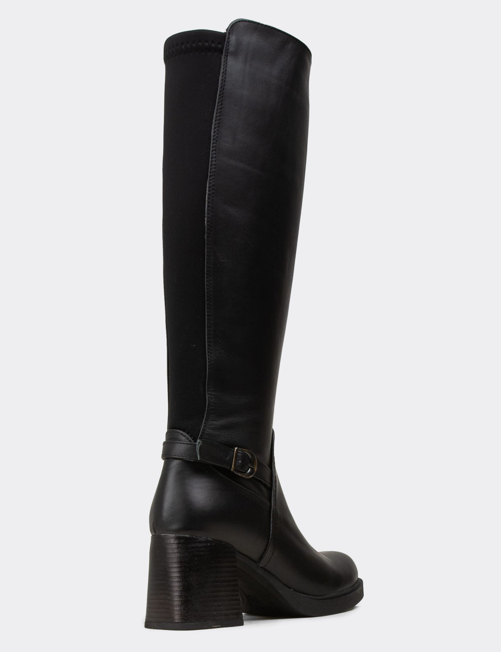 Kadın Hakiki Deri Siyah Fermuarlı Çizme - M3102ZSYHC01 Kadın Hakiki Deri Siyah Fermuarlı Çizme - M3102ZSYHC01