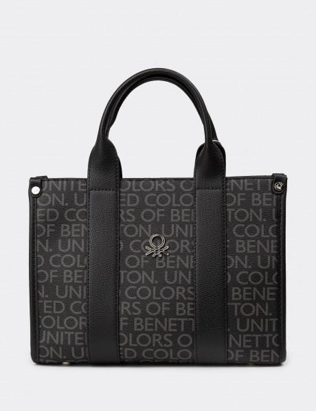 Benetton Siyah Kadın El Çantası