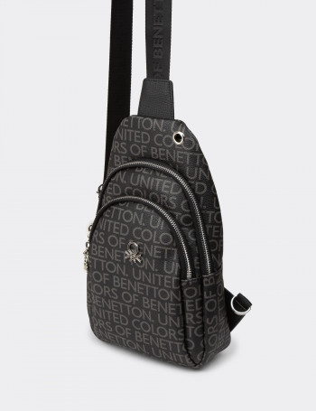 Benetton Siyah Kadın Vücut Çantası