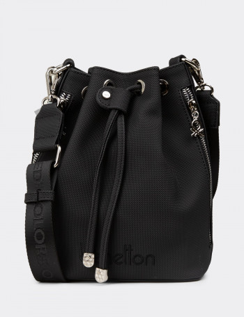 Benetton Siyah Kadın Kol Çantası