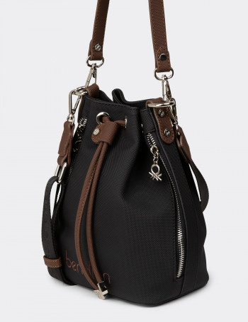 Benetton Siyah Kadın Kol Çantası