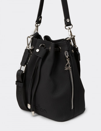 Benetton Siyah Kadın Kol Çantası