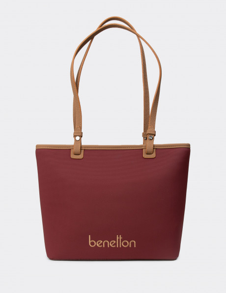 Benetton Bordo Kadın Omuz Çantası