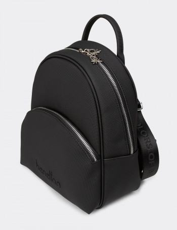 Benetton Siyah Kadın Sırt Çantası