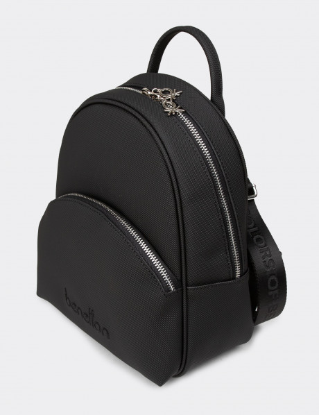 Benetton Siyah Kadın Sırt Çantası