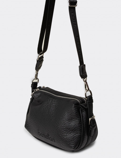 Benetton Siyah Kadın Omuz Çantası