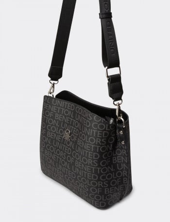 Benetton Siyah Kadın Omuz Çantası