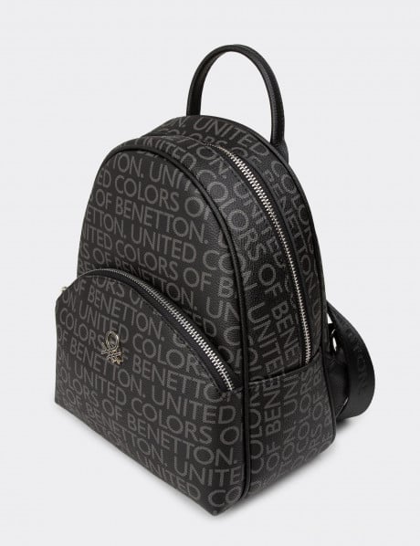 Benetton Siyah Kadın Sırt Çantası
