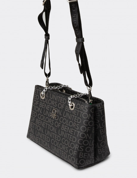 Benetton Siyah Kadın El Çantası