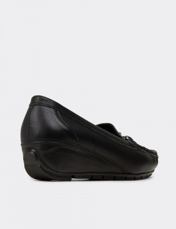 Kadın Hakiki Deri Siyah Günlük Ayakkabı - DL747ZSYHC03