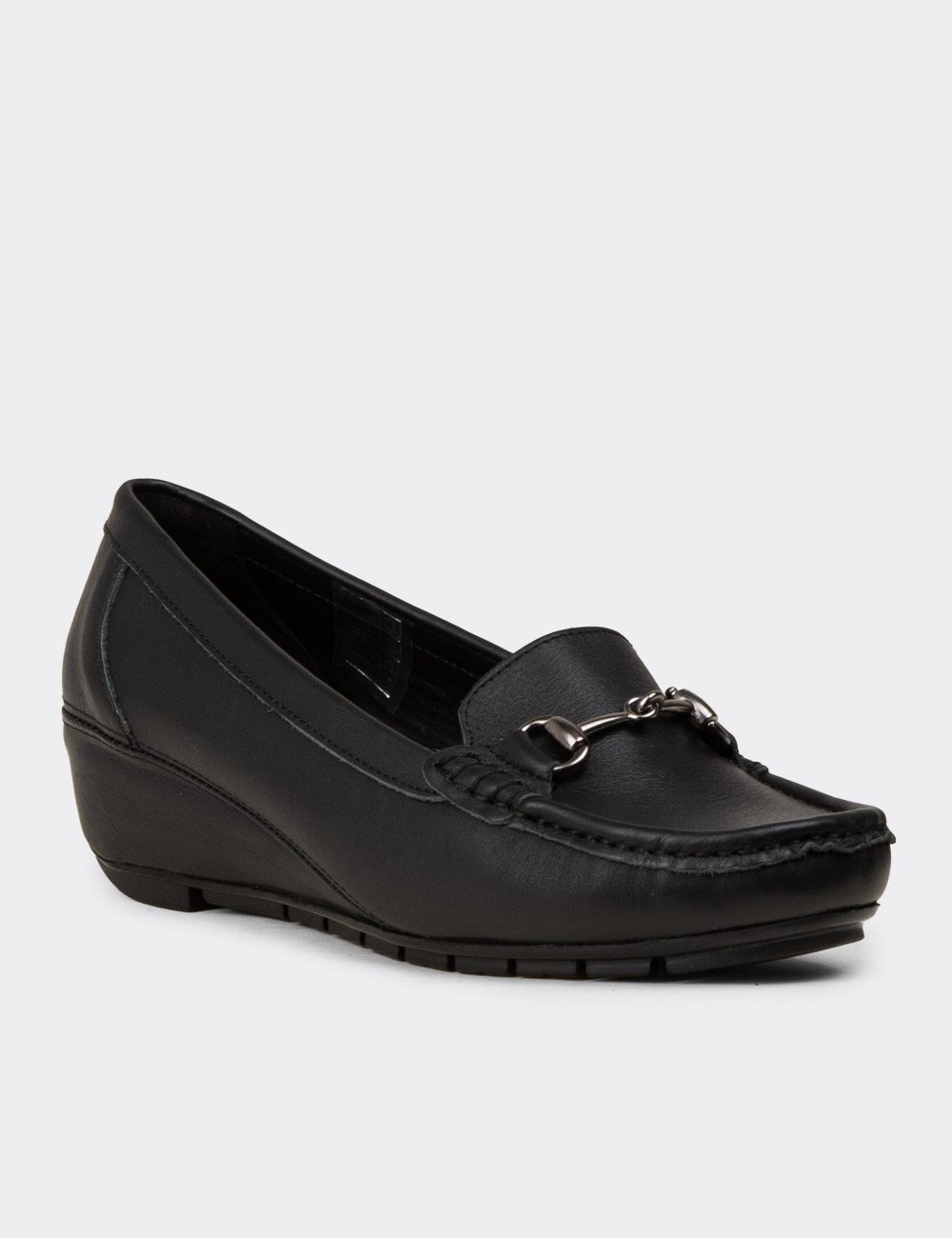 Kadın Hakiki Deri Siyah Günlük Ayakkabı - DL747ZSYHC03