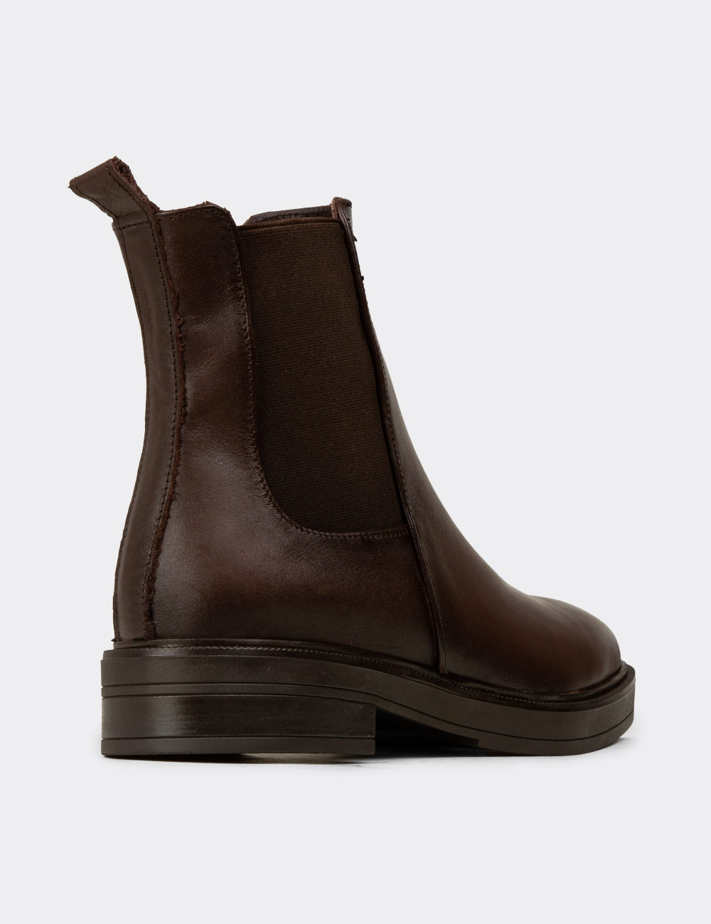 Kadın Hakiki Deri Kahverengi Chelsea Bot - M2173ZKHVC01