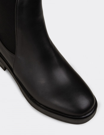 Kadın Siyah Hakiki Deri Chelsea Bot - M2173ZSYHC01