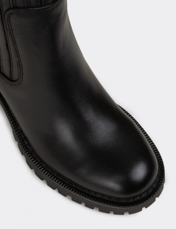 Kadın Hakiki Deri Siyah Bot - 61976ZSYHC01