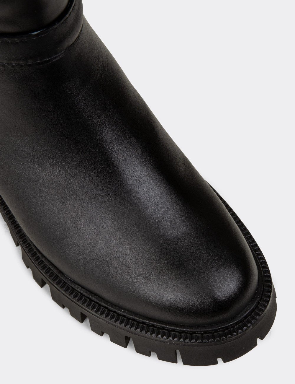 Kadın Hakiki Deri Siyah Çizme - M1536ZSYHC01