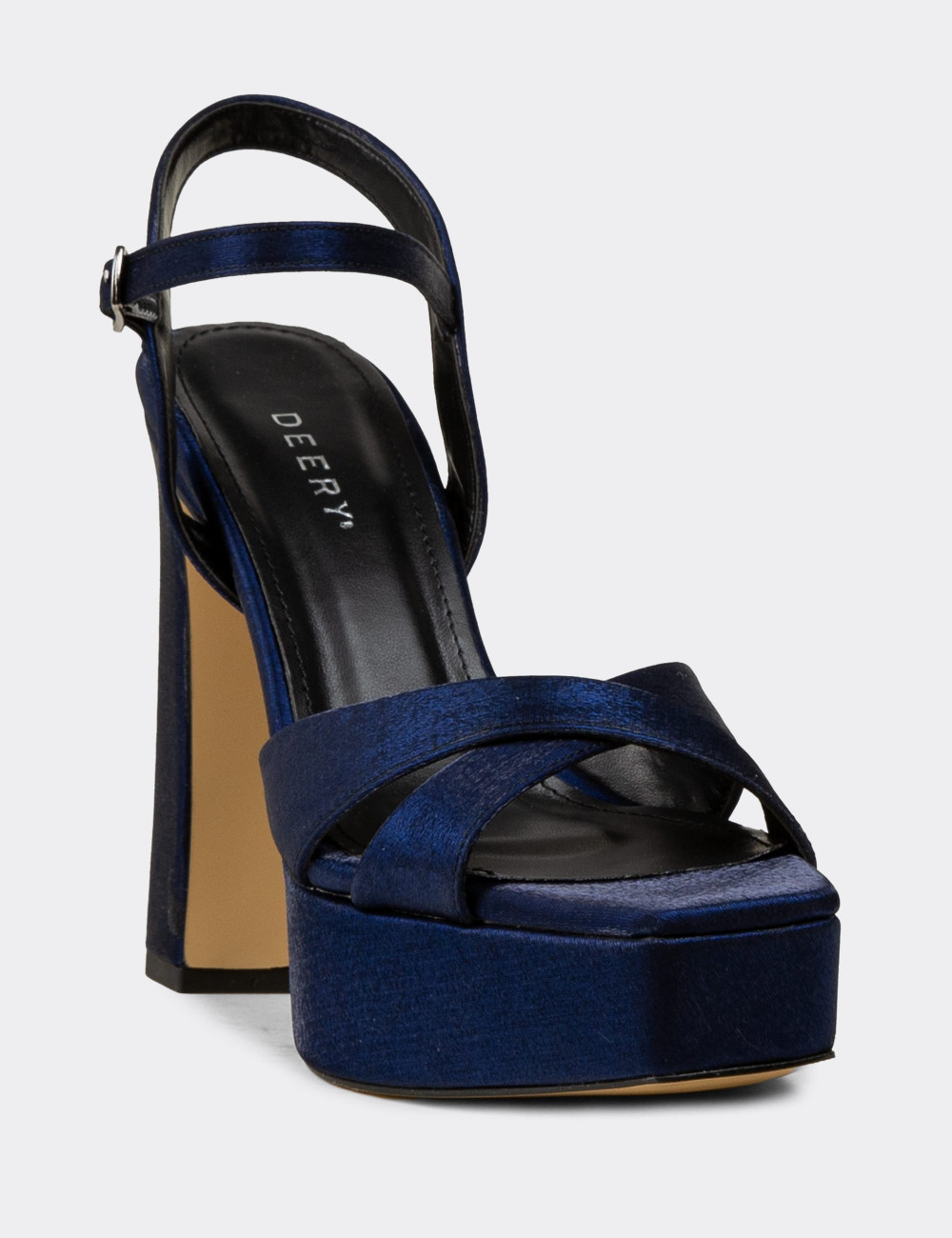 Kadın Lacivert Abiye Platform Topuk Ayakkabı - SM210ZLCVM01