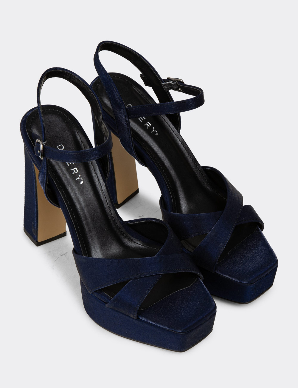 Kadın Lacivert Abiye Platform Topuk Ayakkabı - SM210ZLCVM01