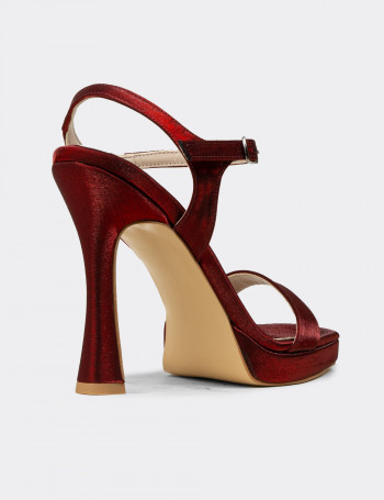 Kadın Bordo Abiye Ayakkabı - SM198ZBRDM01