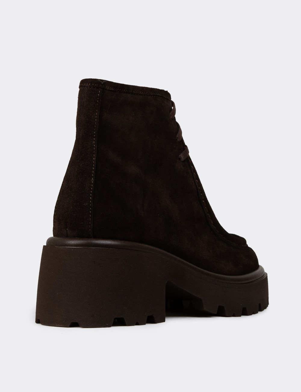 Kadın Hakiki Süet Kahverengi Bot - 22313ZKHVC01