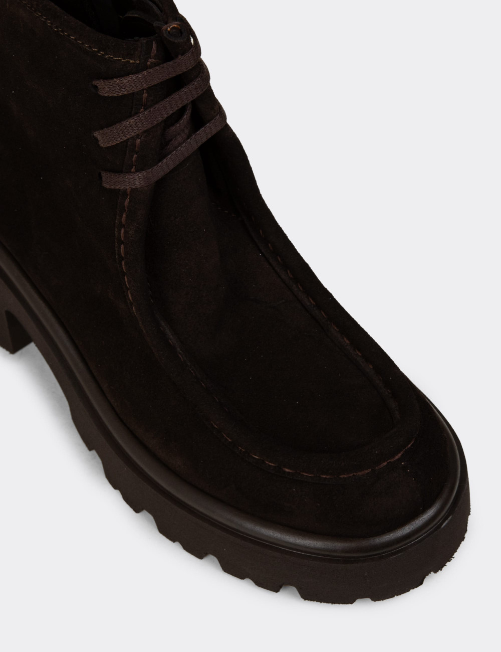 Kadın Hakiki Süet Kahverengi Bot - 22313ZKHVC01