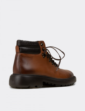 Erkek Taba Rengi Hakiki Deri Bot - 01923MTBAE01