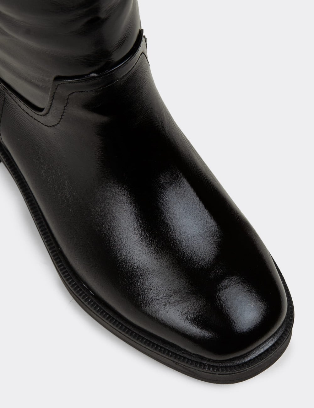 Kadın Hakiki Rugan Siyah Çizme - M2135ZSYHC01