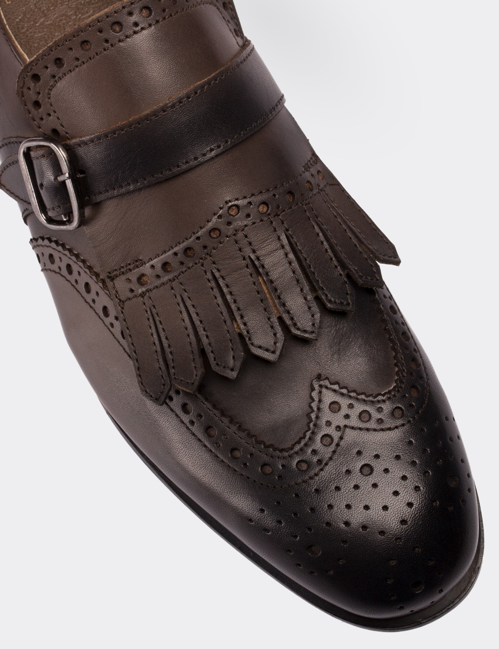 Hakiki Deri Özel Üretim Vizon Rengi Klasik Erkek Ayakkabı - 01680MVZNC01