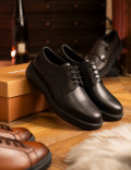 Hakiki Deri Siyah Günlük Erkek Ayakkabı