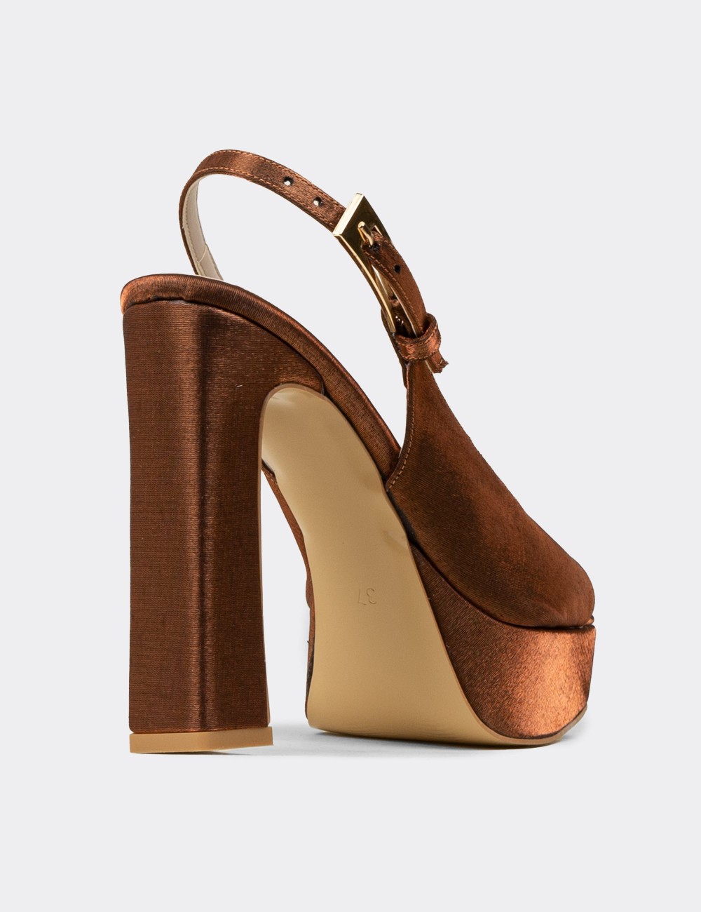 Kadın Kahverengi Abiye Ayakkabı - SM229ZKHVM01