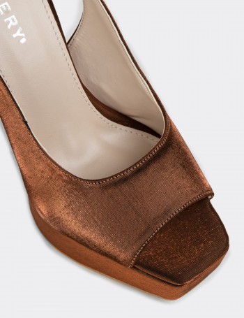 Kadın Kahverengi Abiye Ayakkabı - SM229ZKHVM01