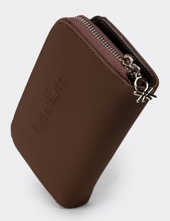 Kadın Kahverengi Yatay Cüzdan - Benetton