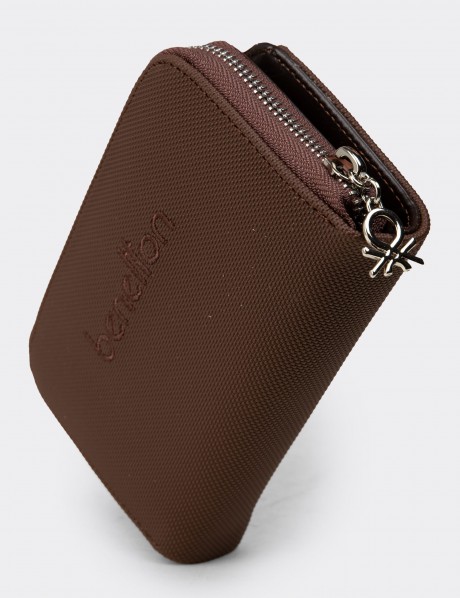 Kadın Kahverengi Yatay Cüzdan - Benetton