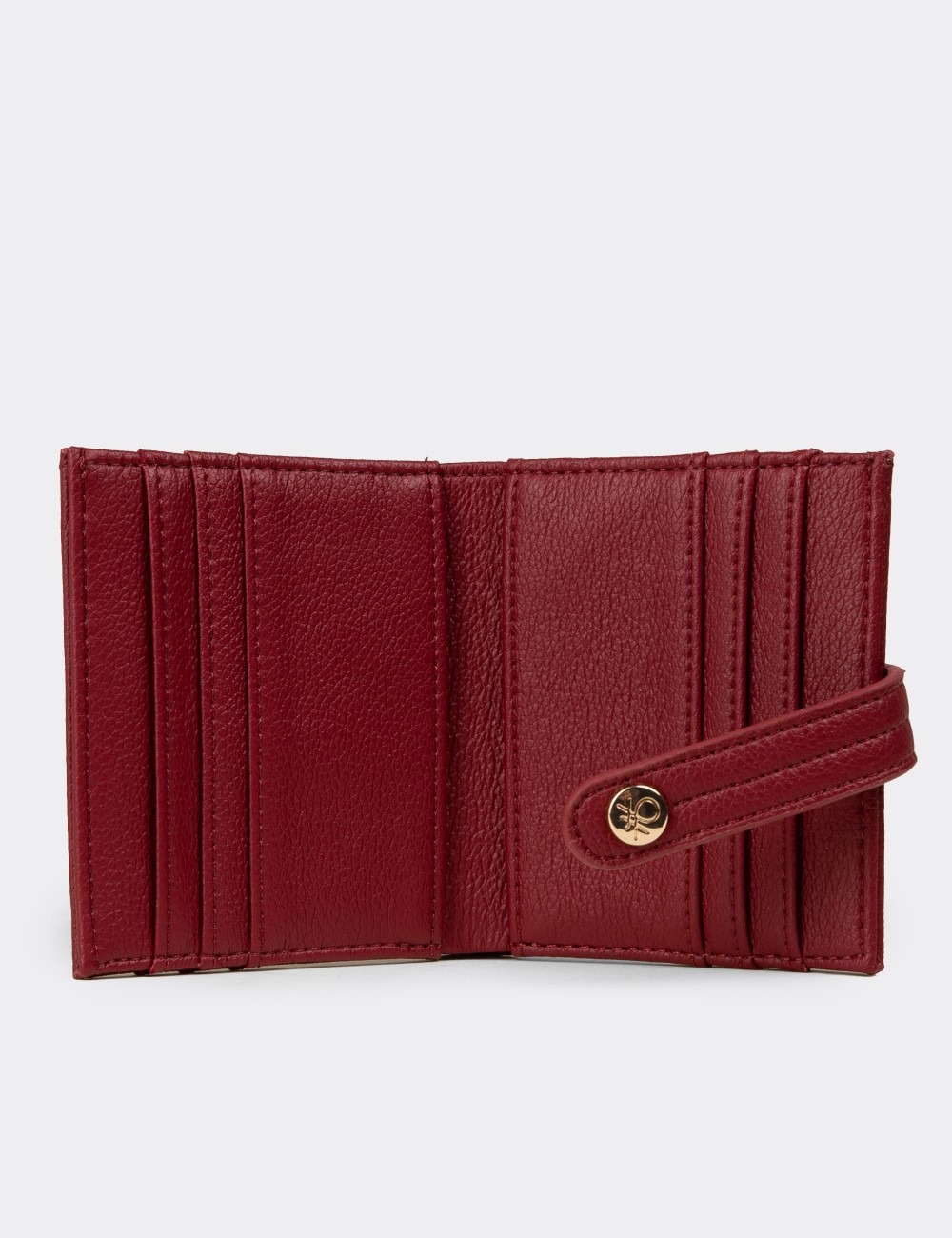 Benetton Bordo Yatay Kadın Cüzdanı - B1627ZBRDZ01