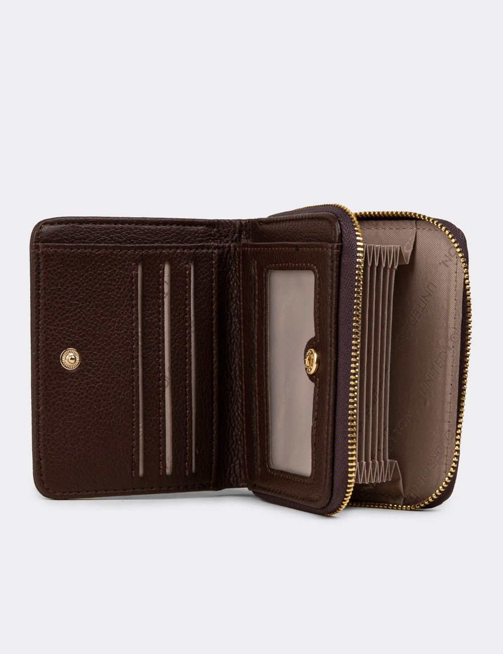 Benetton Kahverengi Yatay Kadın Cüzdanı - B1628ZKHVZ01