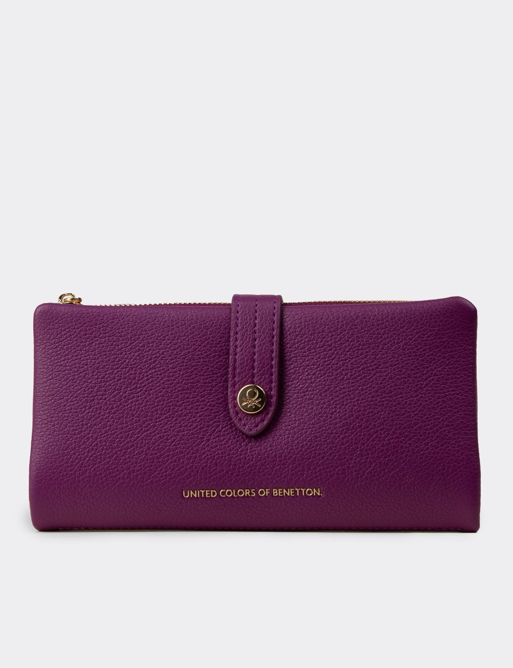 Kadın Mor Yatay Cüzdan - Benetton - B1631ZMORZ01