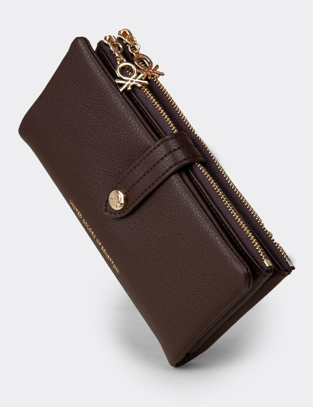 Kadın Kahverengi Yatay Cüzdan - Benetton - B1631ZKHVZ01