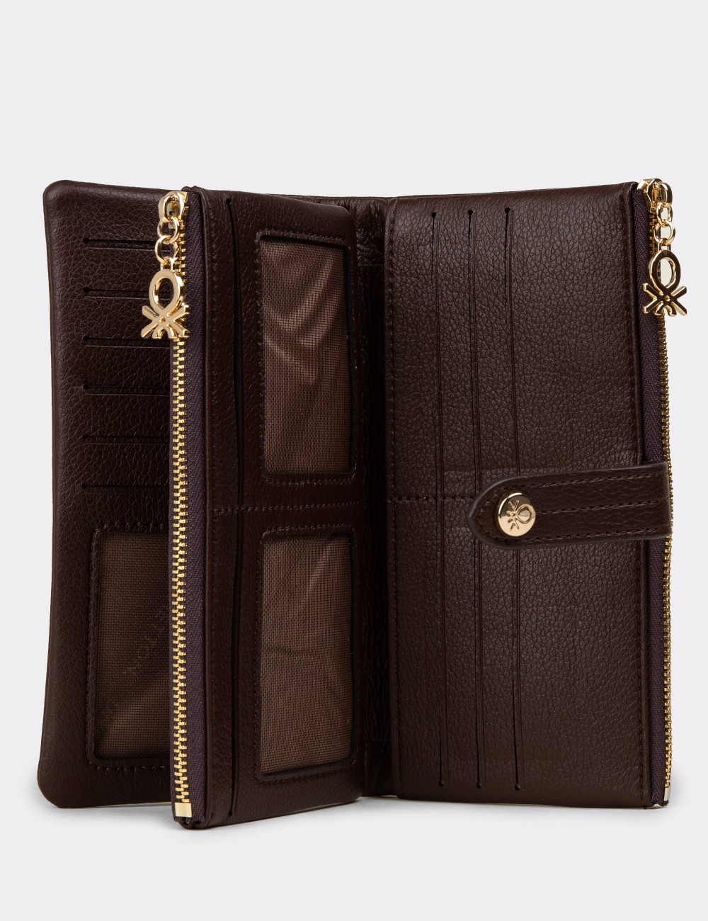 Kadın Kahverengi Yatay Cüzdan - Benetton - B1631ZKHVZ01