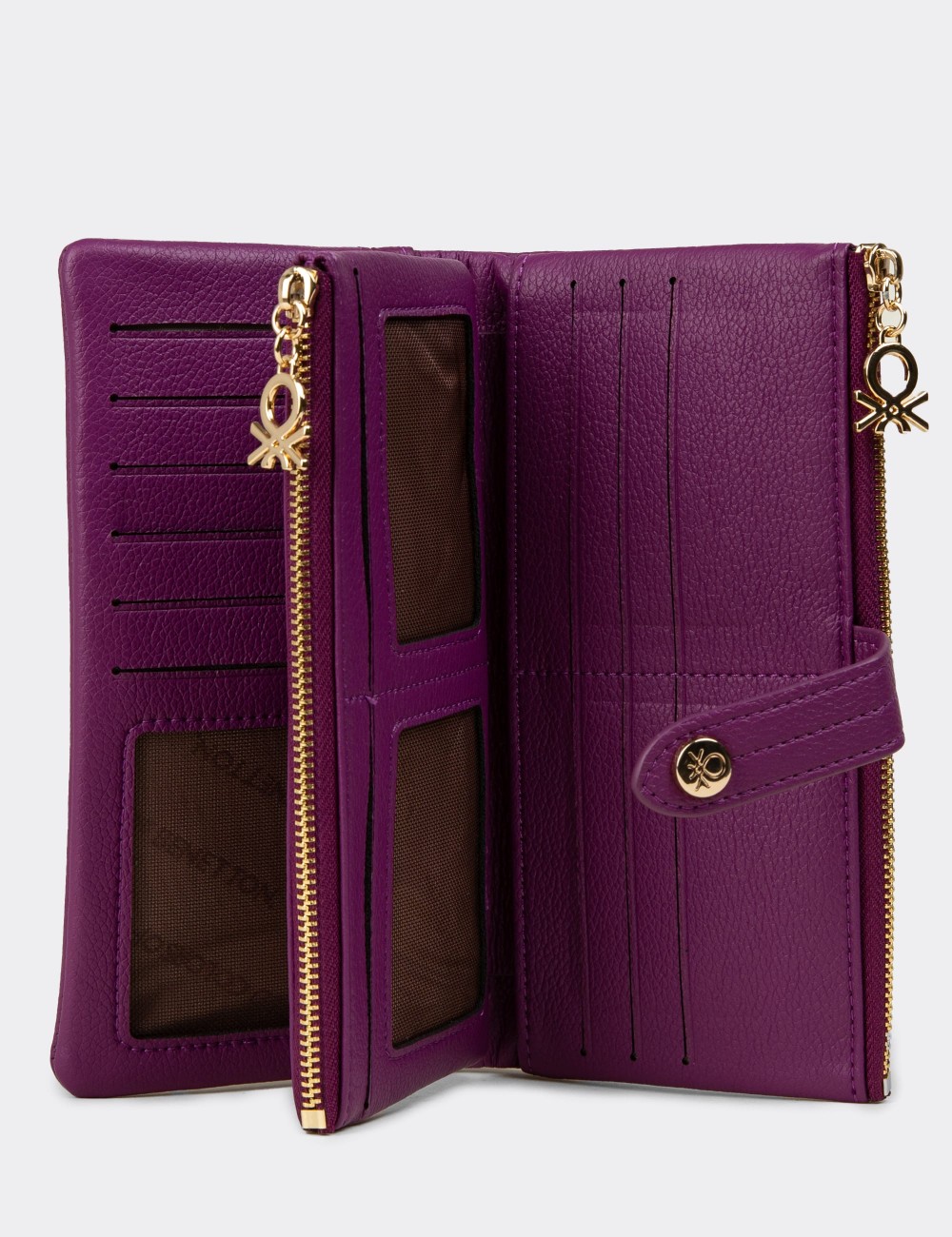 Kadın Mor Yatay Cüzdan - Benetton - B1631ZMORZ01