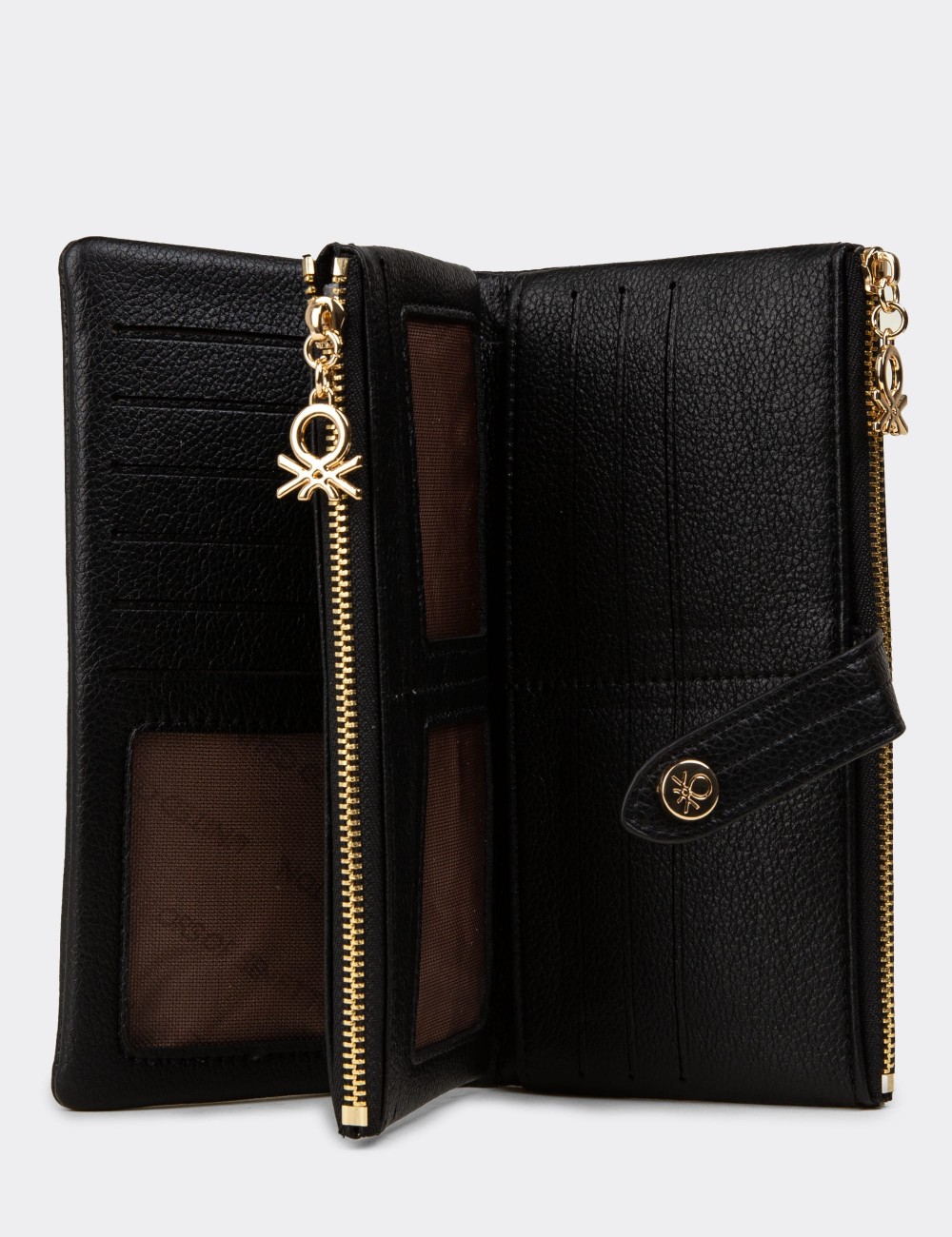 Siyah Yatay Kadın Cüzdanı - Benetton - B1631ZSYHZ01