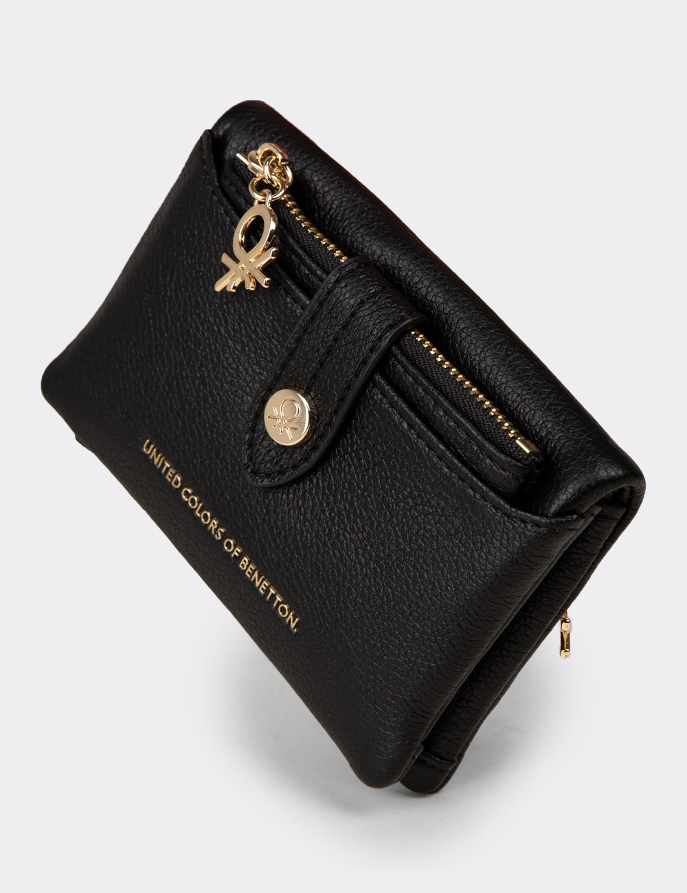 Benetton Siyah Yatay Kadın Cüzdanı - B1632ZSYHZ01