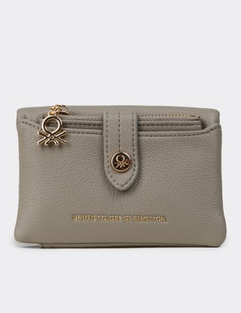 Benetton Vizon Rengi Yatay Kadın Cüzdanı