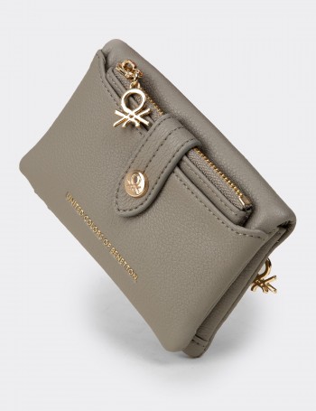 Benetton Vizon Rengi Yatay Kadın Cüzdanı