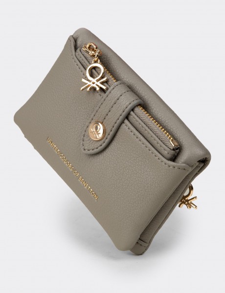 Benetton Vizon Rengi Yatay Kadın Cüzdanı