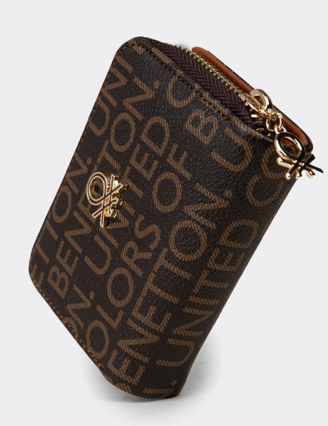 Benetton Kahverengi Yatay Kadın Cüzdanı