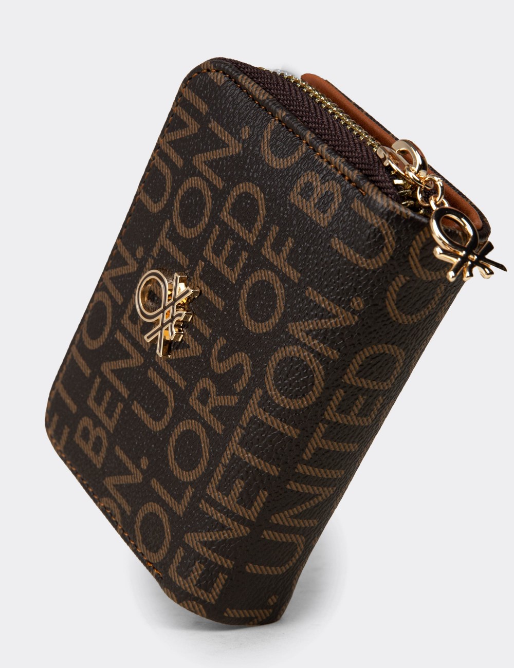 Benetton Kahverengi Yatay Kadın Cüzdanı - B1659ZKHVZ01